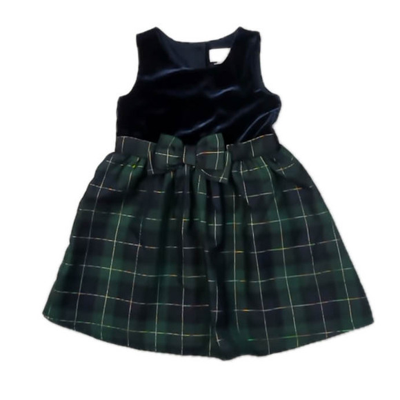 The Children's Place Other - The Children's Place Girls Navy | Green Plaid Dress size: 4T